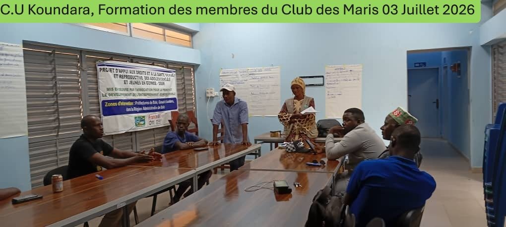 CU_Koundara Formation des membres du Club des Maris
