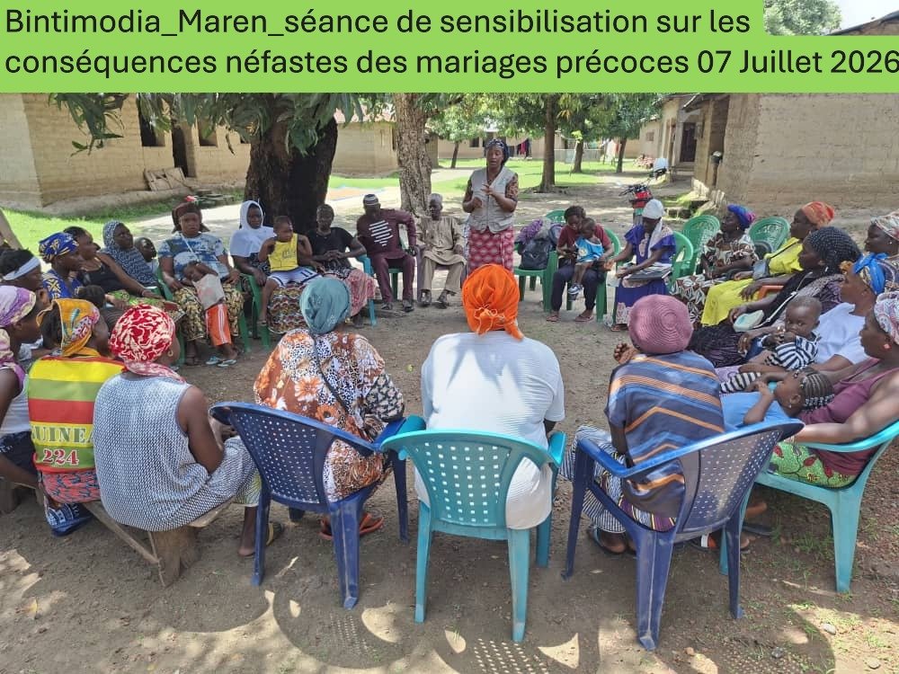Séance de sensibilisation sur les mariages d'enfants dans le Disctrict de Maren